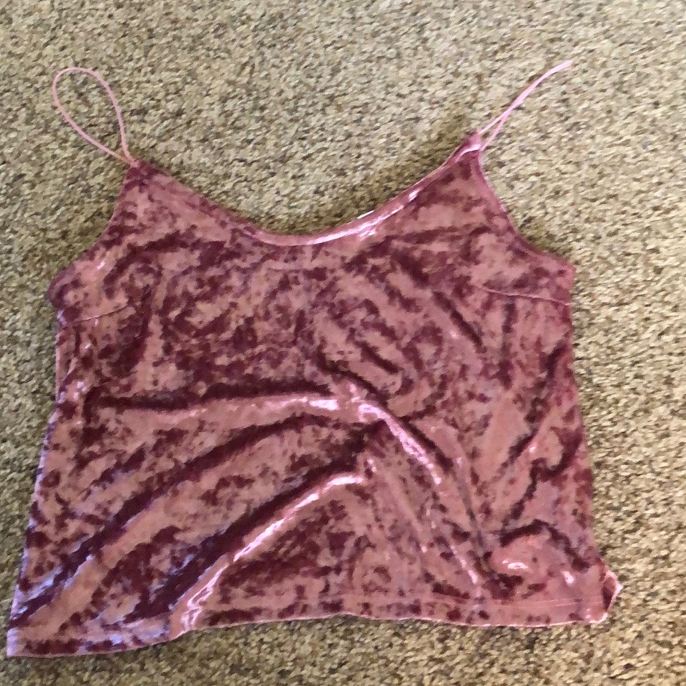 Crushed velvet tank top